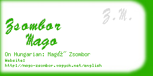 zsombor mago business card